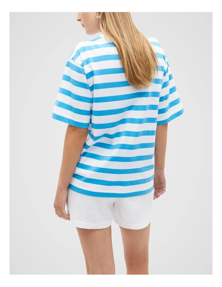 Core Boyfriend Tee in Amalfi Stripe image 2