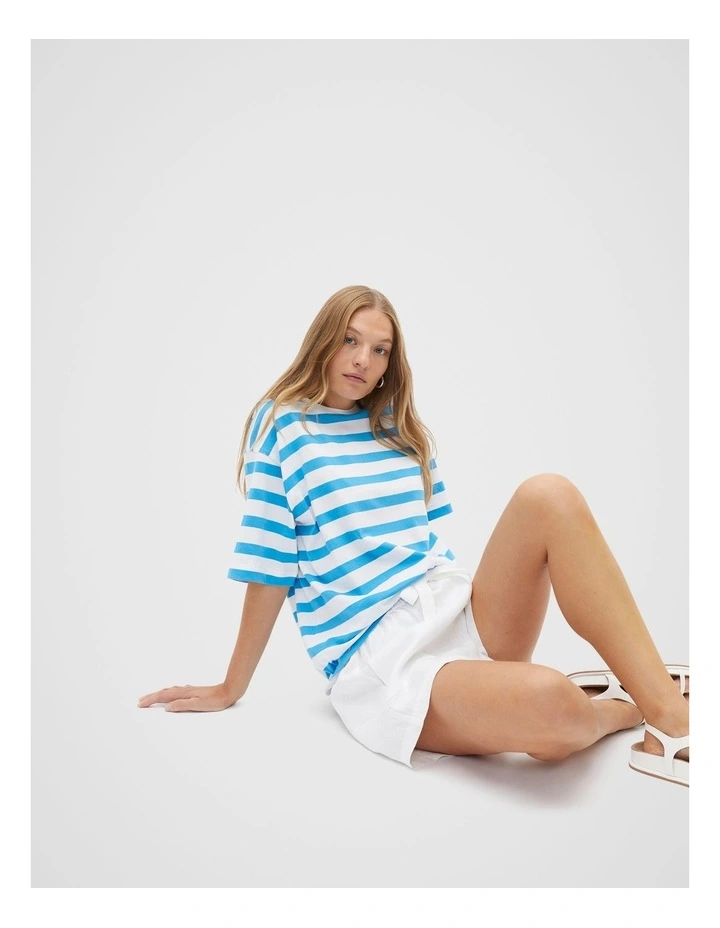 Core Boyfriend Tee in Amalfi Stripe image 4