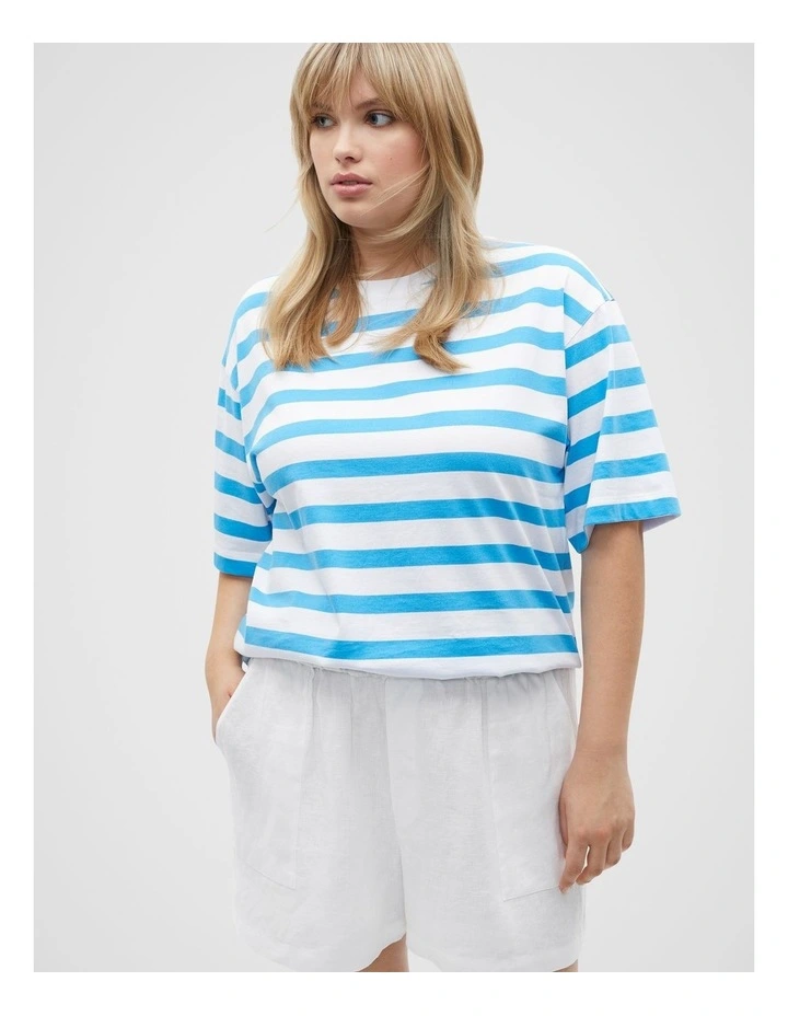 Core Boyfriend Tee in Amalfi Stripe image 5