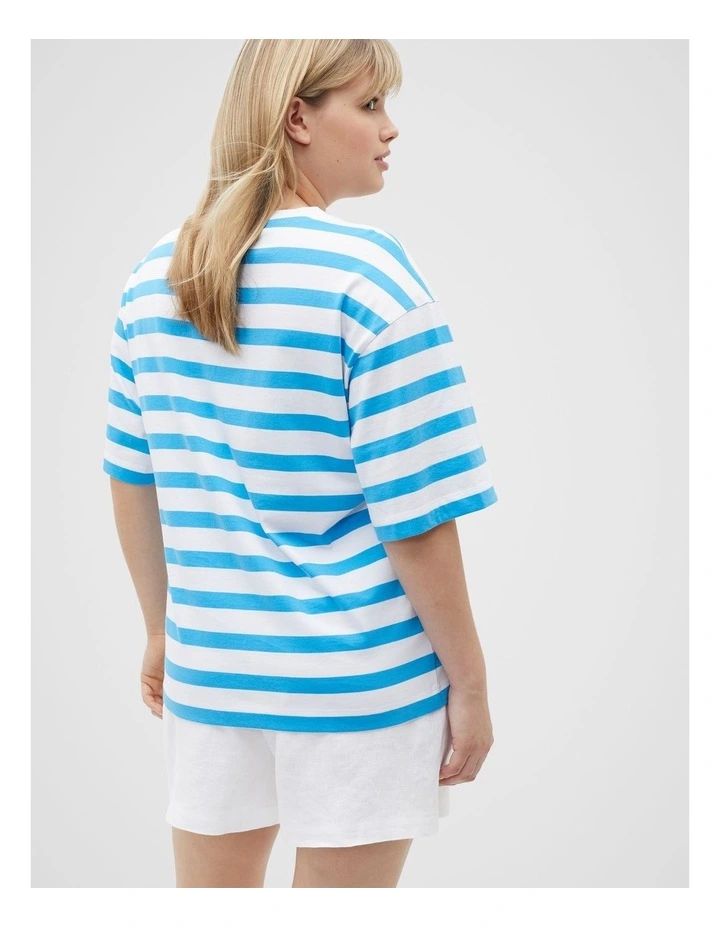 Core Boyfriend Tee in Amalfi Stripe image 6