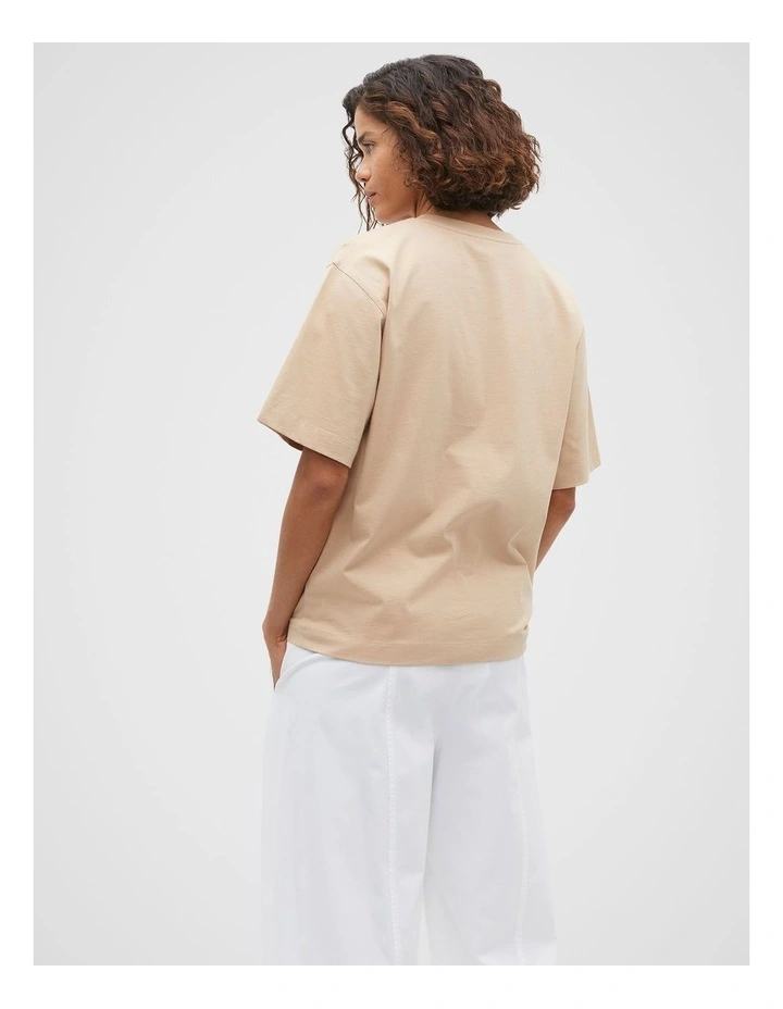 Logo Tee in Nougat image 2