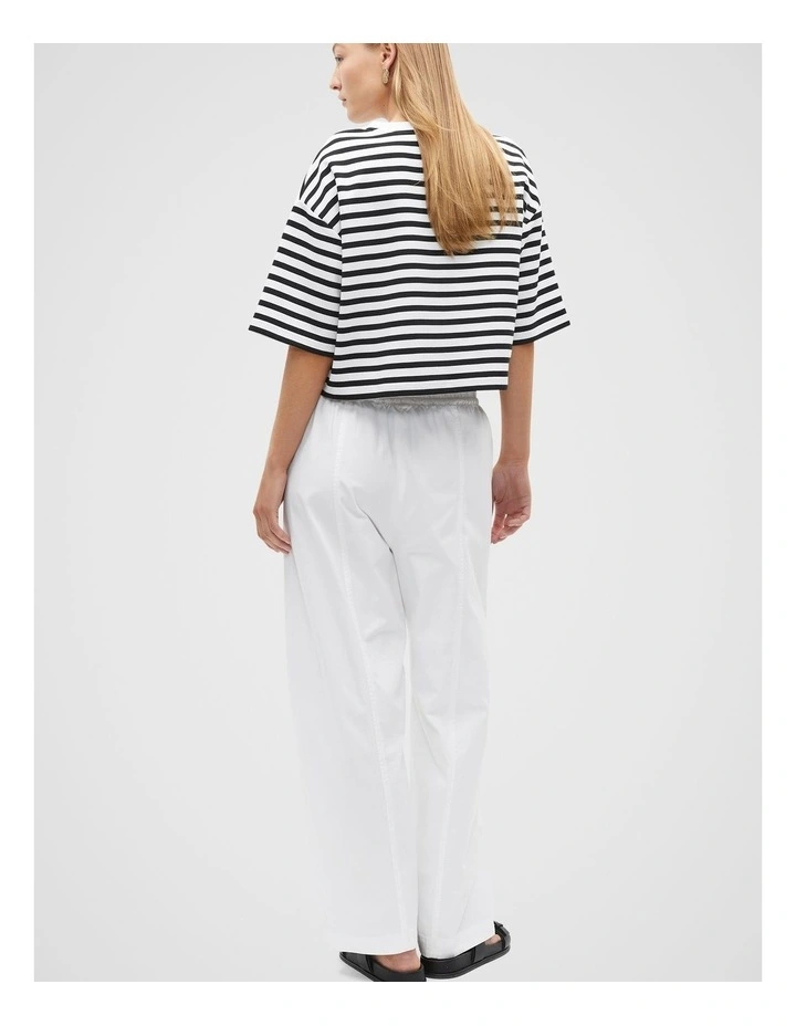 Barrel Leg Jogger Pant in Whisper White image 2