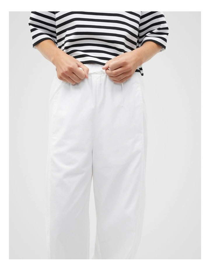 Barrel Leg Jogger Pant in Whisper White image 3