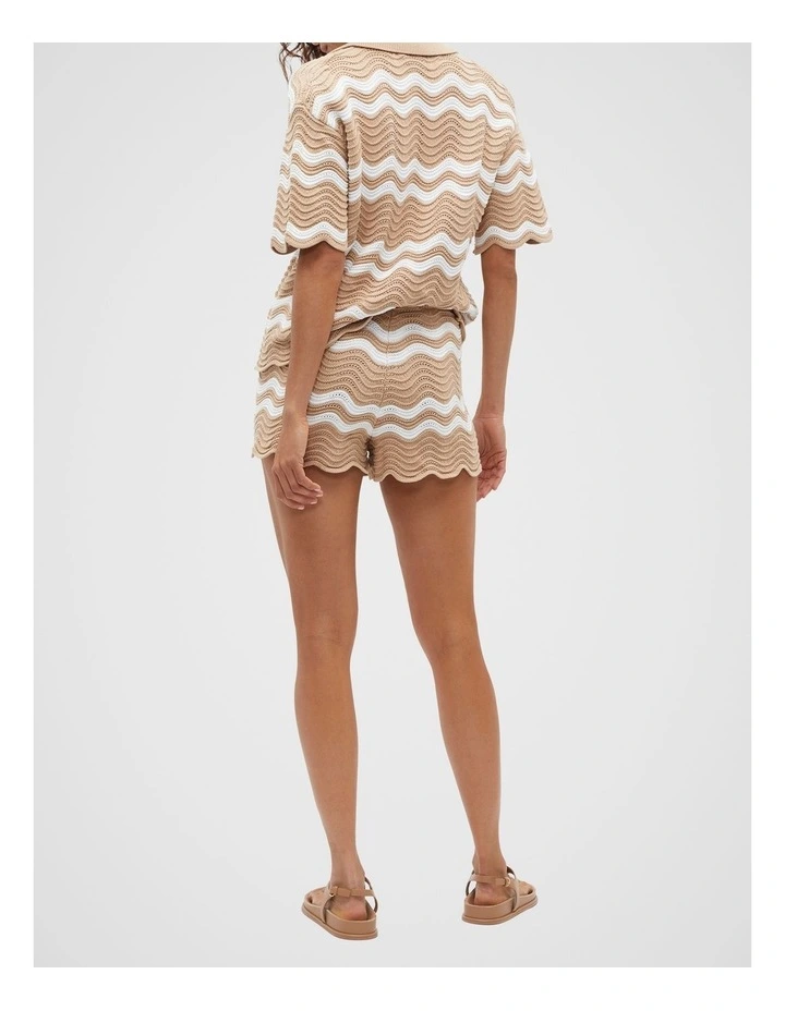 Crochet Tie Short in Nougat image 2