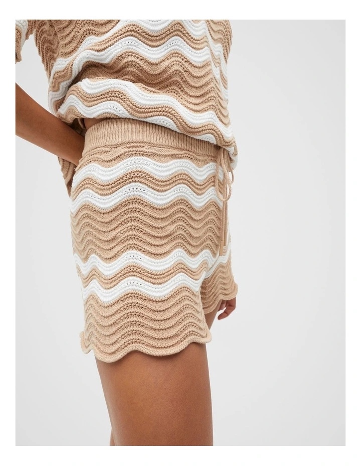 Crochet Tie Short in Nougat image 3
