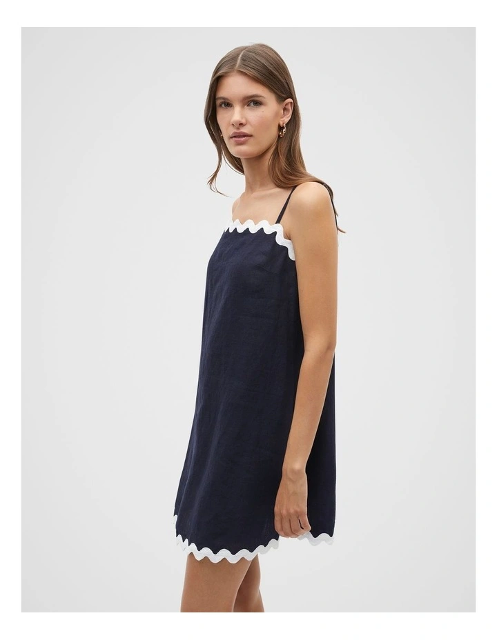 Ric Rac Mini Dress in Midnight Sky image 1