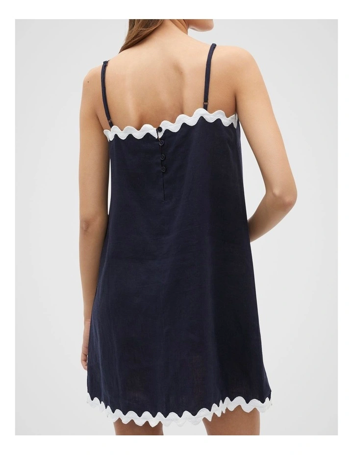 Ric Rac Mini Dress in Midnight Sky image 2