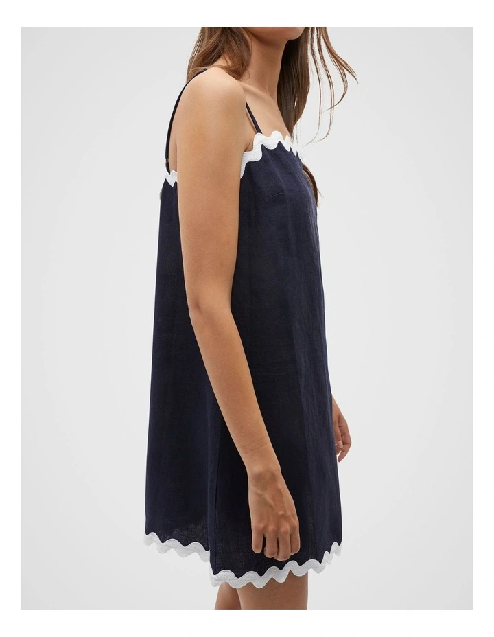 Ric Rac Mini Dress in Midnight Sky image 3