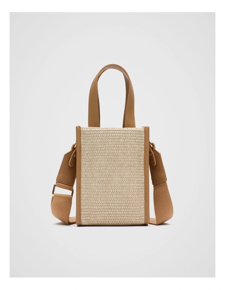 Woven Mini Crossbody Bag in Caramel image 1