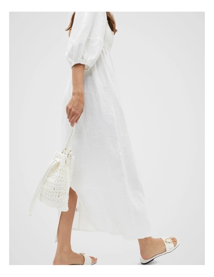 Crochet Shoulder Bag in White image 2