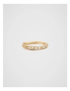 Pave Organic Ring in Gold