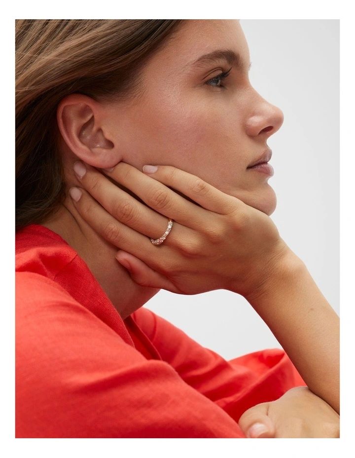Pave Organic Ring in Gold image 2