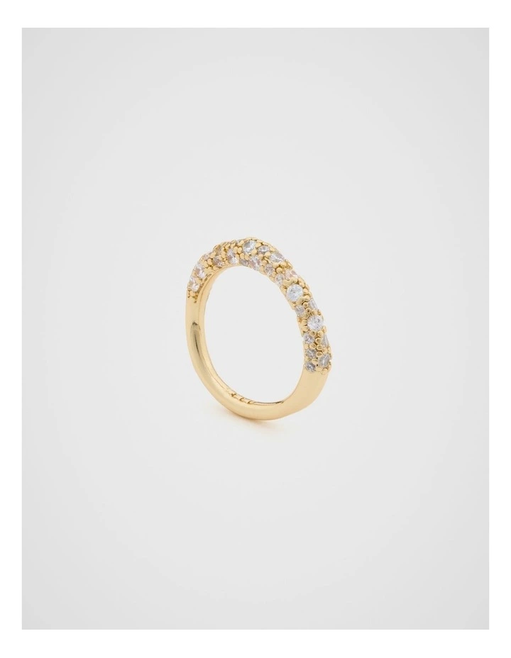 Pave Organic Ring in Gold image 3