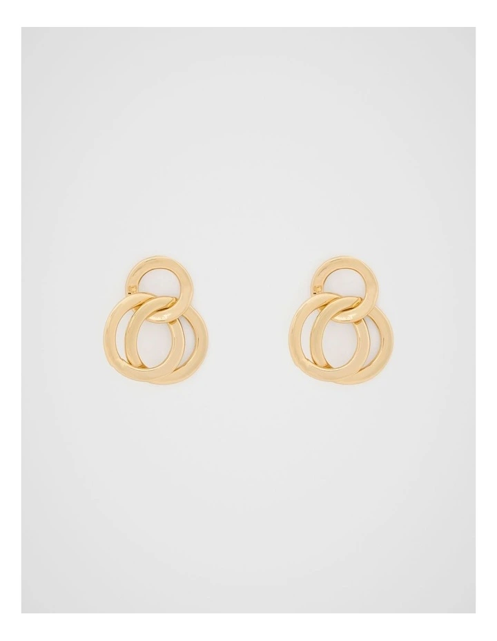 Small Links Drop Earring in Gold image 1