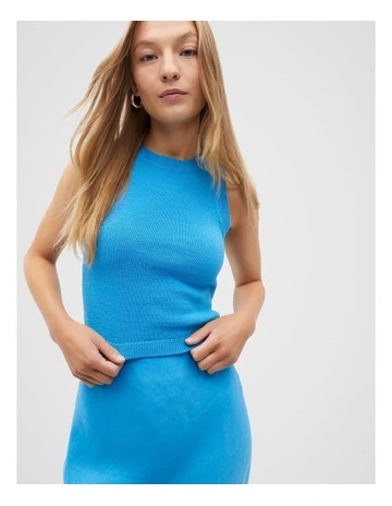 Cotton Knit Top in Amalfi
