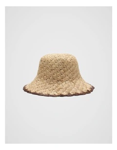 Scallop Trim Bucket Hat in Cinnamon Spice