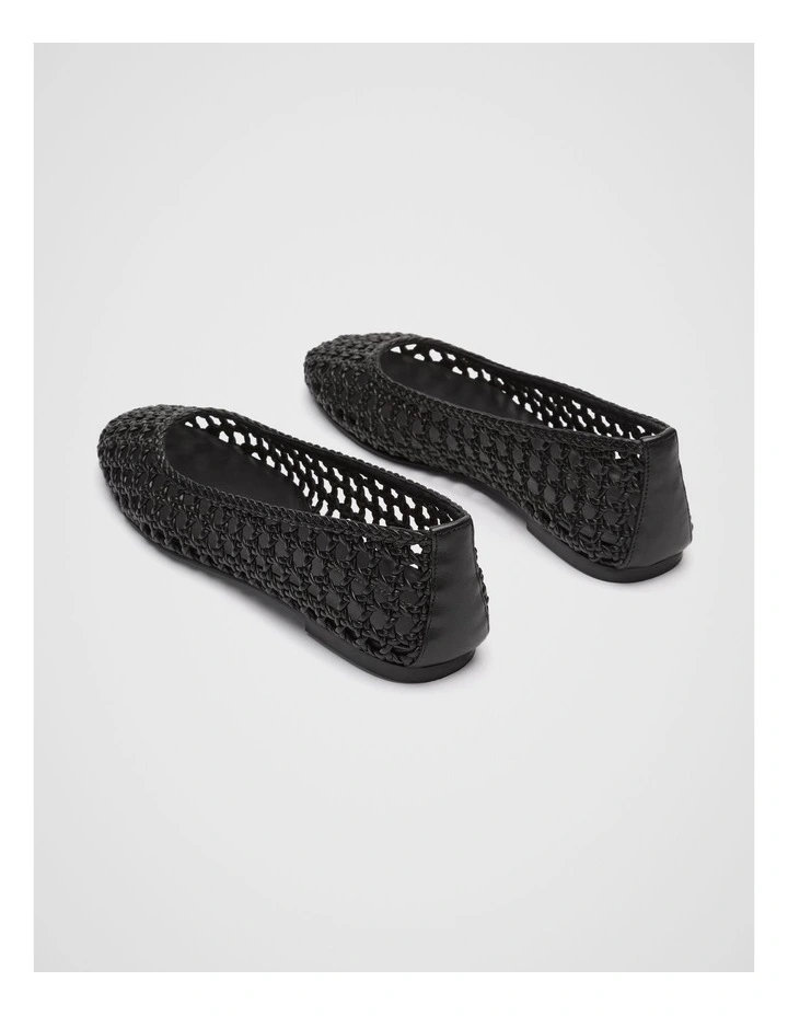 Eve Woven Ballet Flat in Black image 5