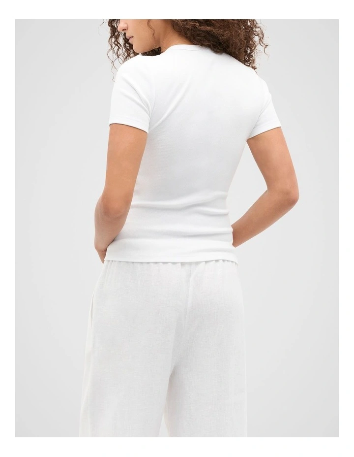 Rib Tee in Whisper White image 2