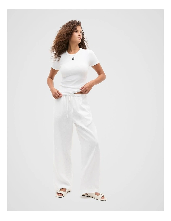 Rib Tee in Whisper White image 4