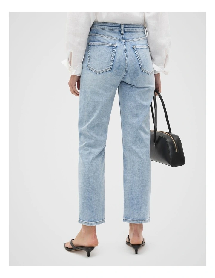 Core Straight Leg Stretch Jean in Mid Blue Wash image 2
