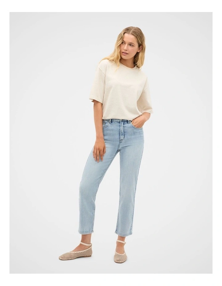 Core Straight Leg Stretch Jean in Mid Blue Wash image 4