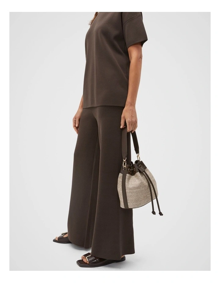 Mini Woven Bucket Bag in Dark Espresso image 2