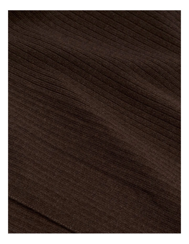 Rib Knit Poncho in Dark Espresso image 4