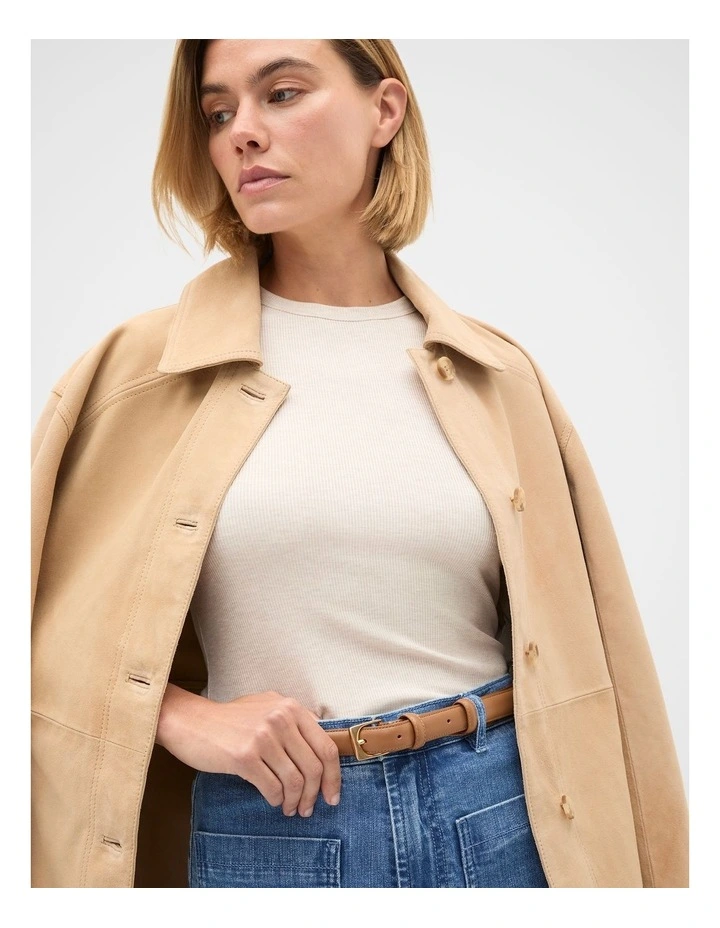 Kinsley Rounded Buckle Belt in Toffee image 2