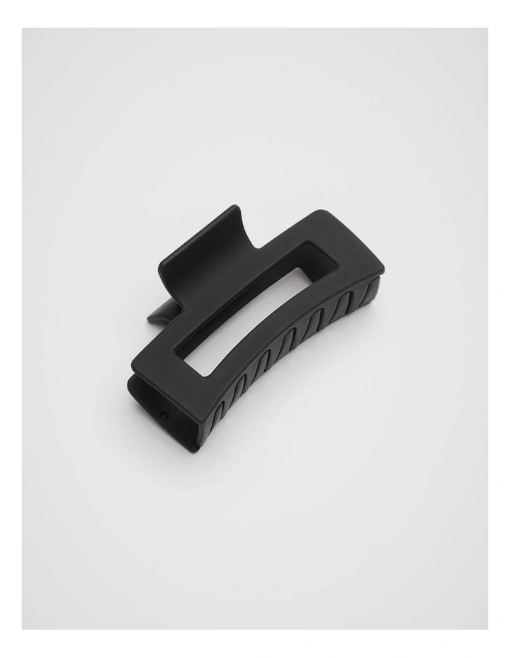 Mini Rectangle Hair Claw in Black image 1