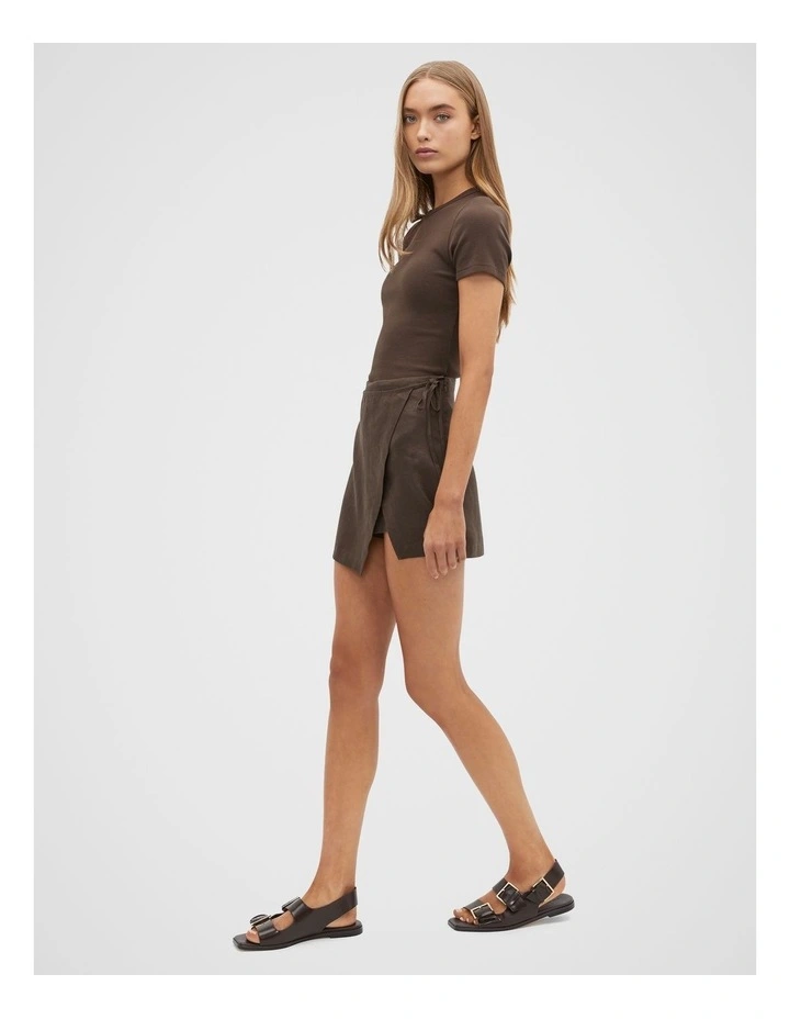Rib Tee in Dark Espresso image 3