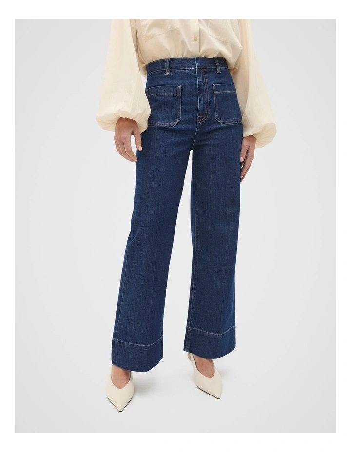 Core Wide Leg Pocket Jean in Neptune Wash image 1