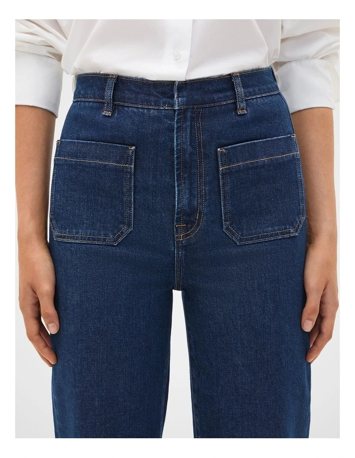 Core Wide Leg Pocket Jean in Neptune Wash image 2