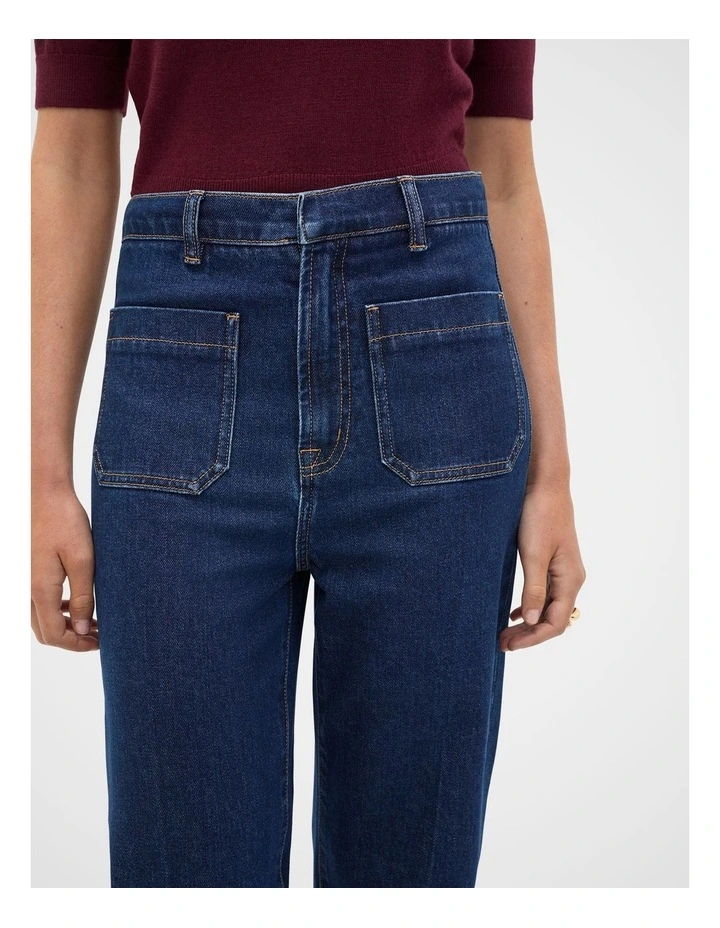 Core Wide Leg Pocket Jean in Neptune Wash image 3