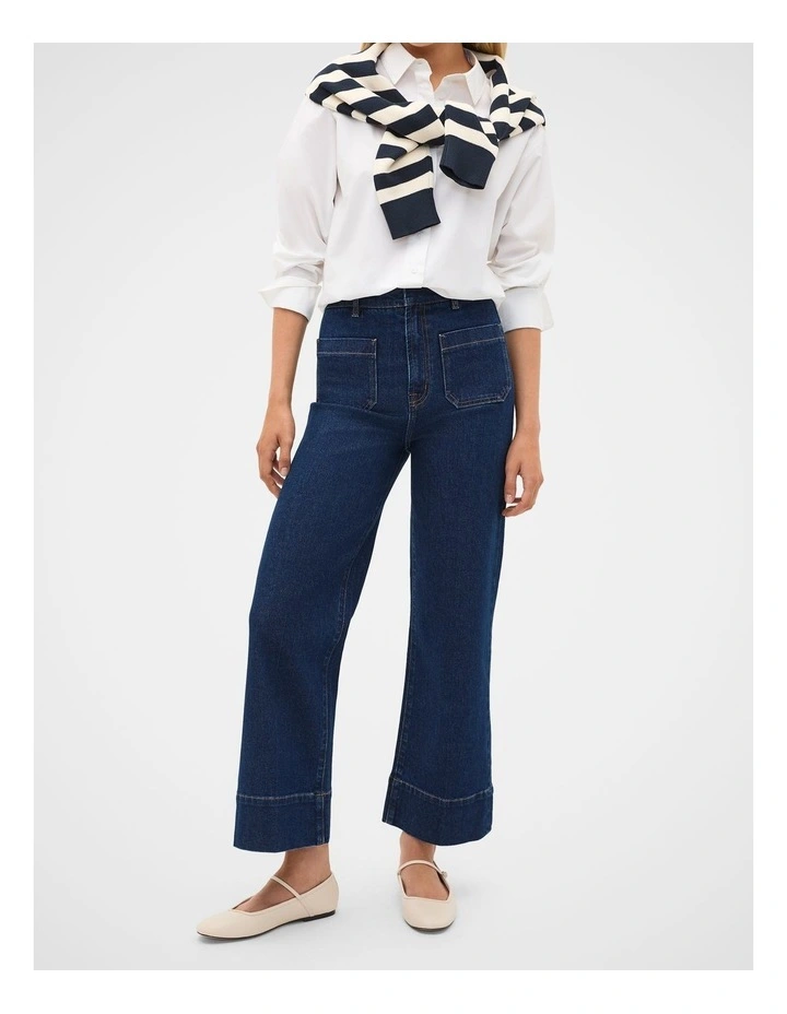 Core Wide Leg Pocket Jean in Neptune Wash image 4