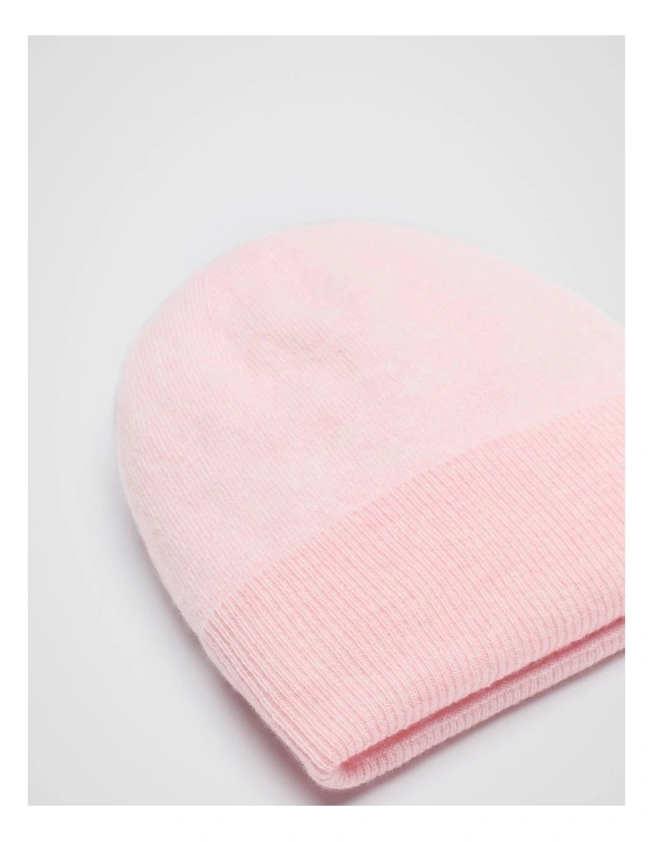 Cashmere Beanie in Rose Petal Marle image 3