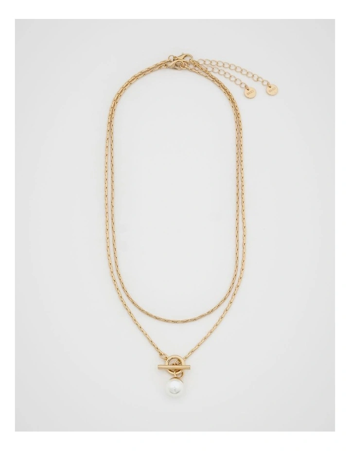 Sphere Pendant Necklace in Pearl image 3