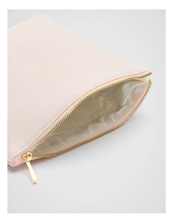 Initials Rose Petal Cosmetic Bag in A image 2