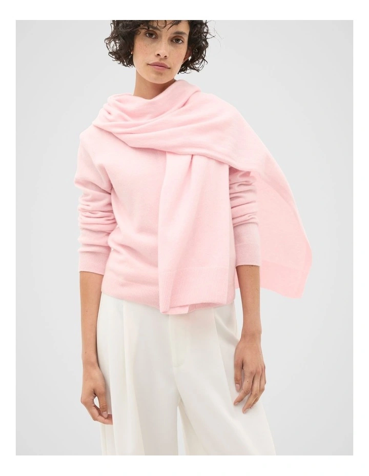 Cashmere Scarf in Rose Petal Marle image 2