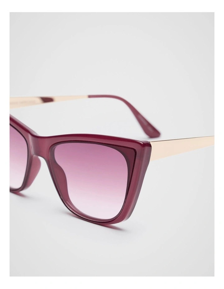 Dana Eye Sunglasses in Plum Red image 3