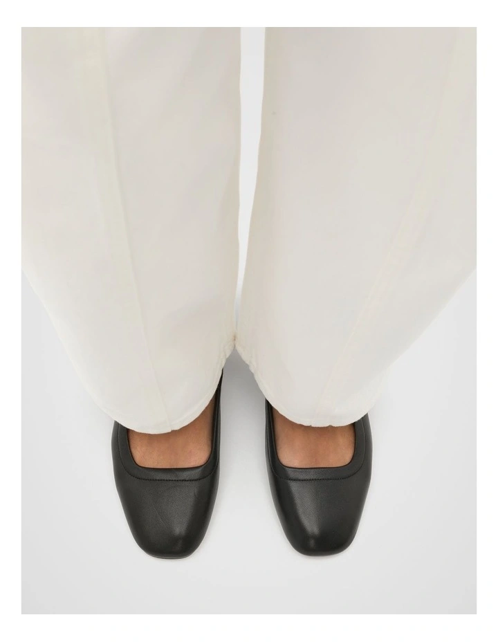 Addie Elasticated Ballet Flat in Black image 2
