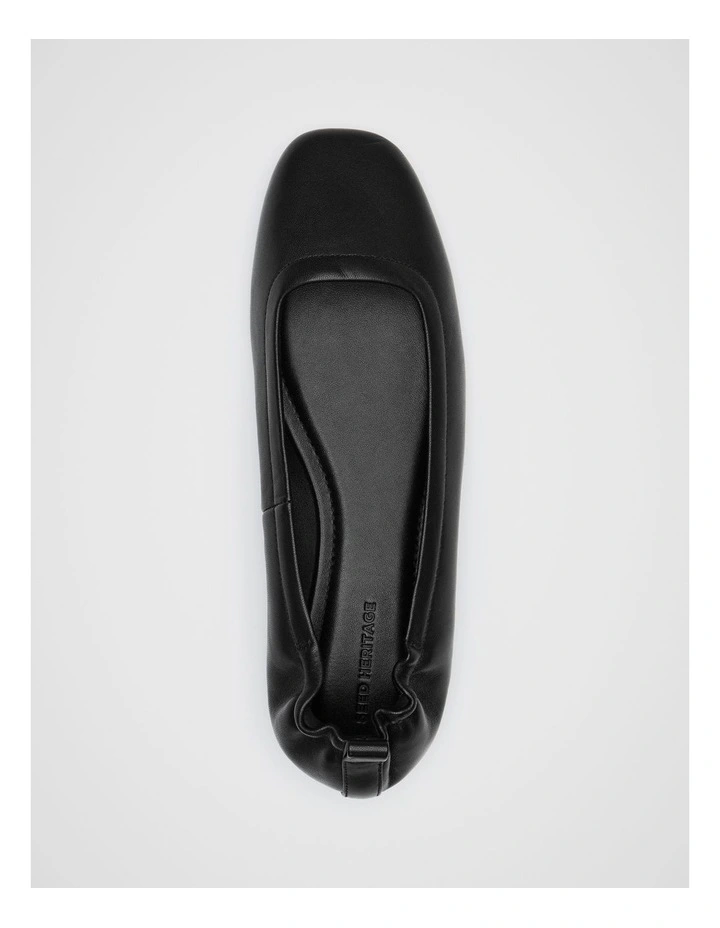 Addie Elasticated Ballet Flat in Black image 5