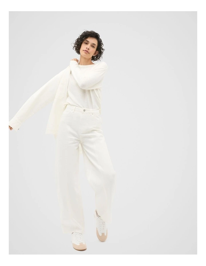 Supersoft Long Sleeve Top in Cloud Cream image 3