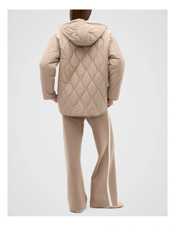 Boxy Quilted Jacket in Cookie image 2