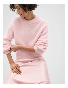 Lofty Crew Neck Knit in Red