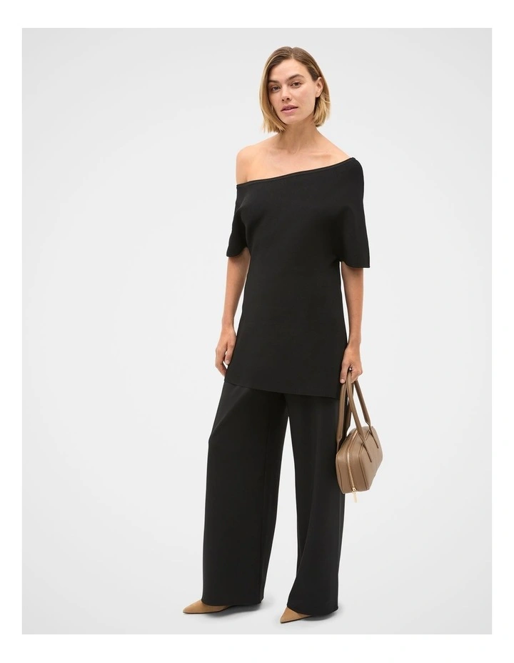 Easy Wide Leg Pant in Black image 4
