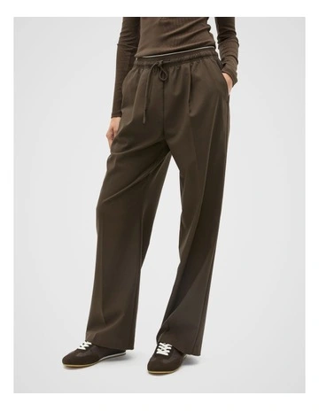 Double Waist Pant in Dark Espresso