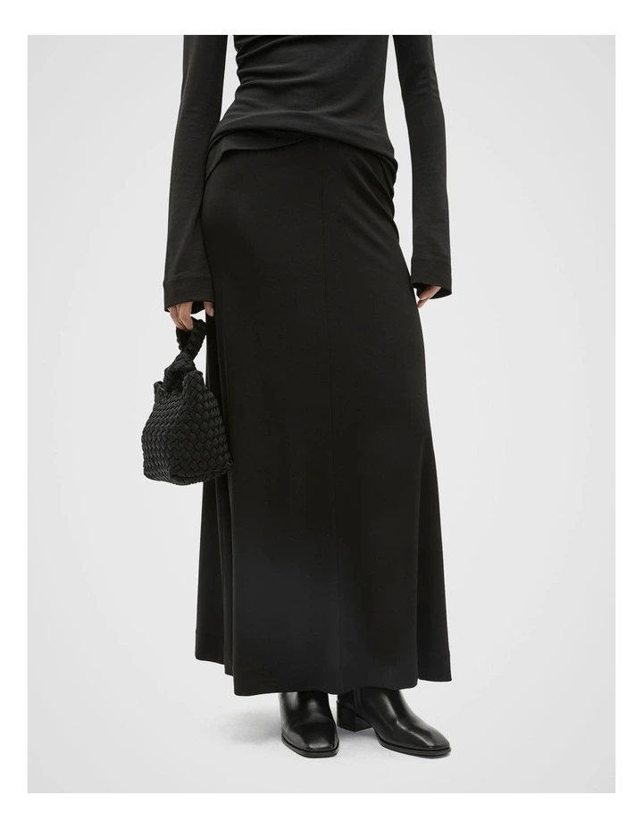 Micro Jersey Skirt in Black image 1