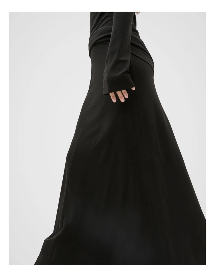 Micro Jersey Skirt in Black image 3
