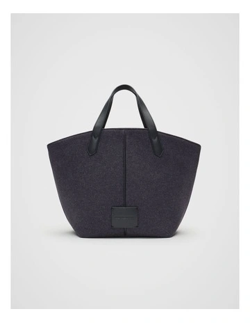 Felt Large Carry All Tote Bag in Dark Blue