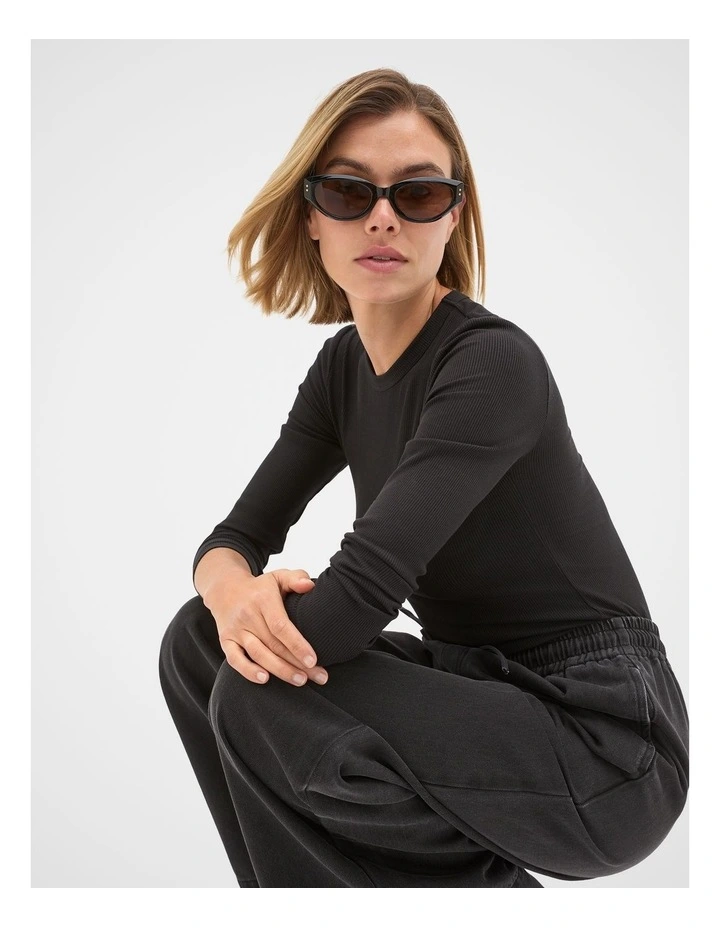 Lida Eye Sunglasses in Black image 2